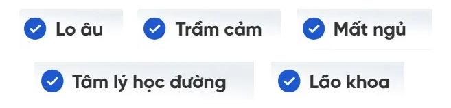 lo âu, trầm cảm, mất ngủ, tâm lý học đường, lão khoa